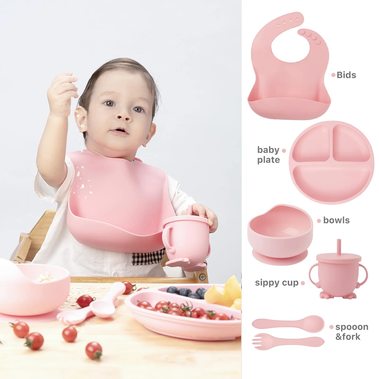 Horas De Comer Más Fáciles |Set Vajilla de Silicona para Bebé👶| Envío Gratis