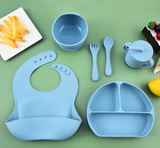 Horas De Comer Más Fáciles |Set Vajilla de Silicona para Bebé👶| Envío Gratis